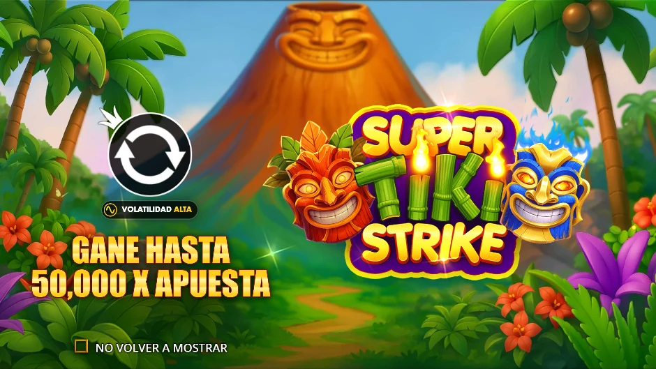Super Tiki Strike — pantalla de inicio